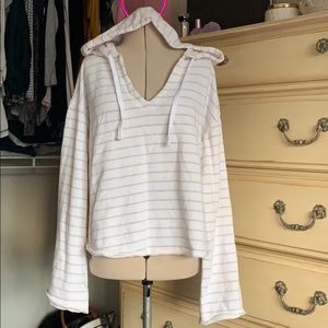 Pastel stripped pullover hoodie